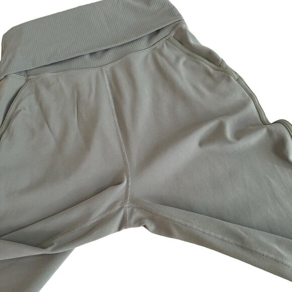 Lululemon Align Ribbed Waist Cropped‎ Pants 4 Olive Green Yoga Capri 22.5'' - Picture 5 of 8